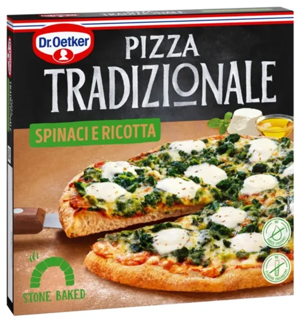 Dr. Oetker 欧特家博士传统石炉菠菜和乳清干酪披萨
